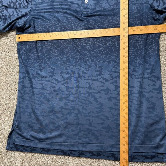 Peter Millar Mens Large Camouflage Print Polo Shirt Navy Blue - Picture 5 of 8